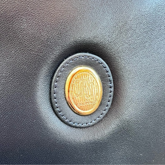 FS Originals Navy Vintage Leather Clutch Purse - Picture 4 of 10